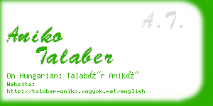 aniko talaber business card